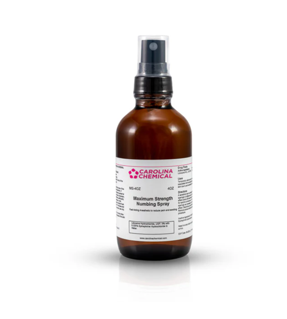 Lidocaine Numbing Topical Anesthetic Spray — 4oz Bottle