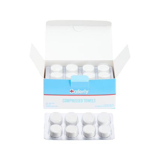 Saferly Lustra Compressed Towels — Box of 32 - Ultimate Beauty