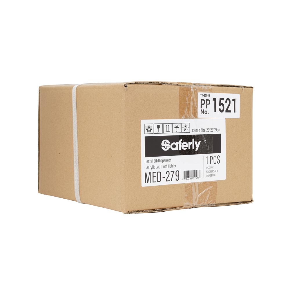 Saferly Acrylic Dental Bib Holder + Dispenser - Ultimate Beauty