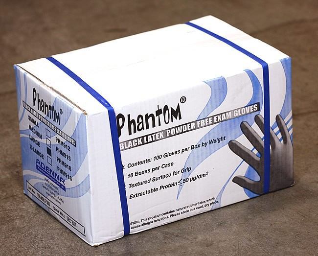 Black Phantom Medical Latex Gloves - Case of Gloves