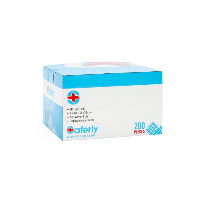 Saferly 3” x 3” Gauze — Box of 200 - Ultimate Beauty