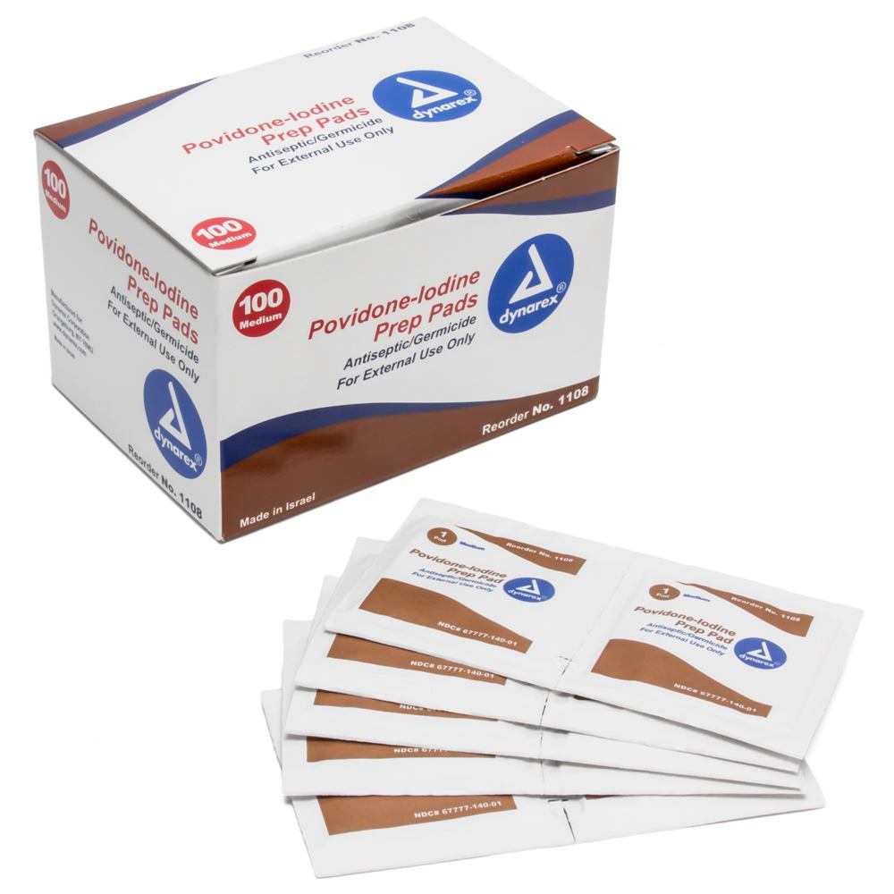 Povidone Iodine Prep Pads - Antiseptic