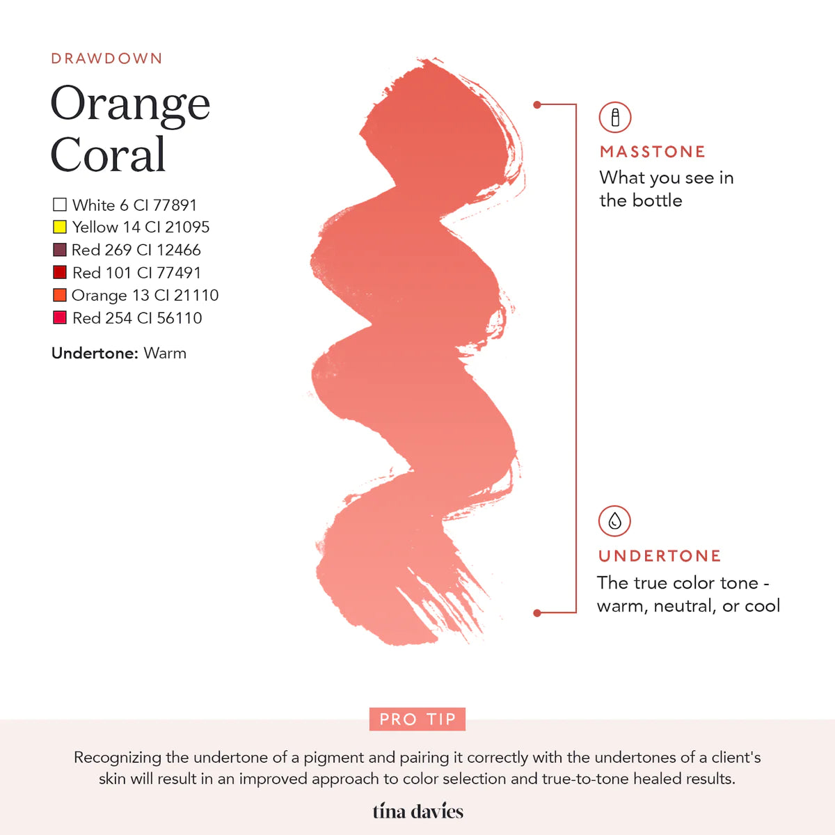 Tina Davies Lip - Orange Coral