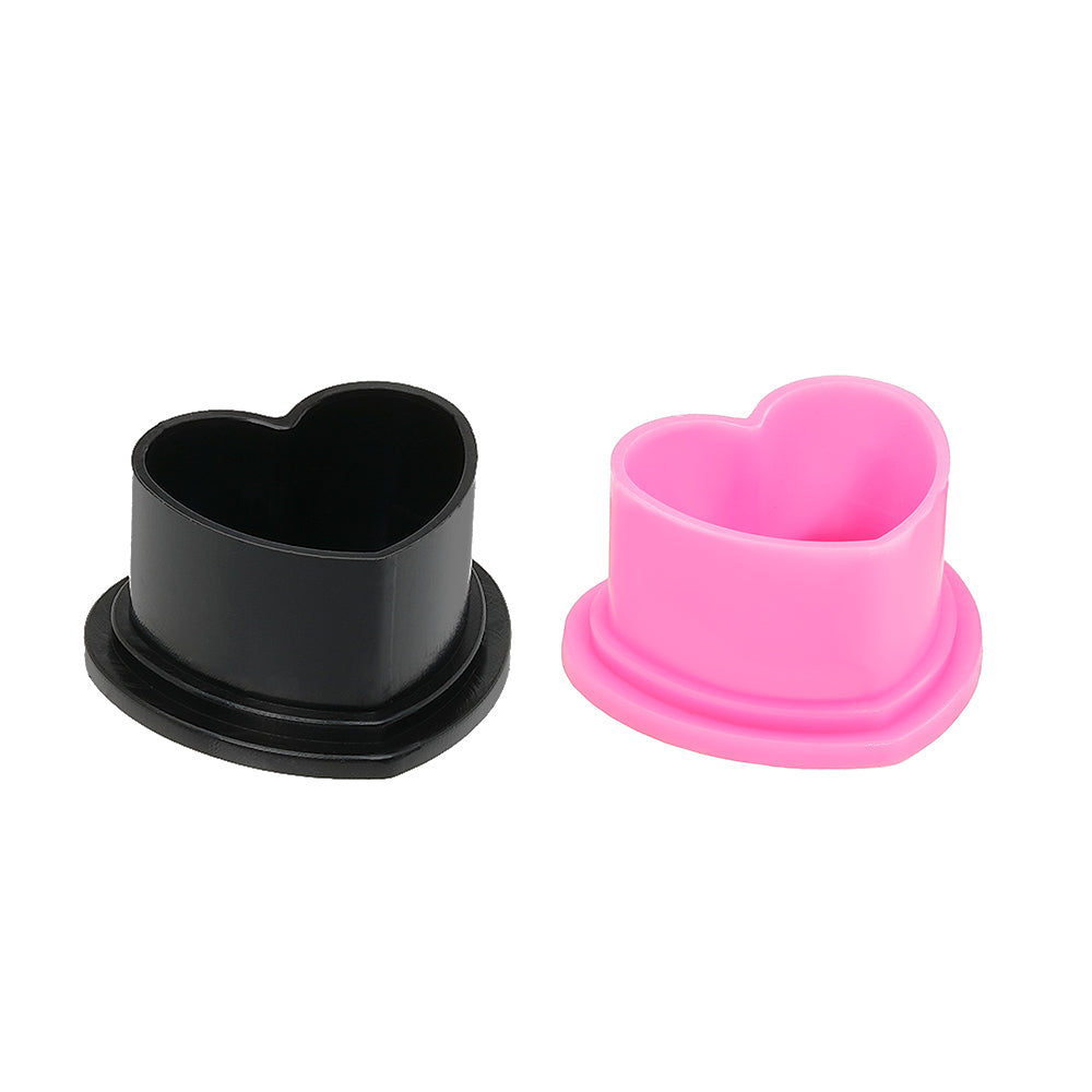 Saferly Heart Ink Caps — Bag of 500 — Pick Color and Size - Ultimate Beauty