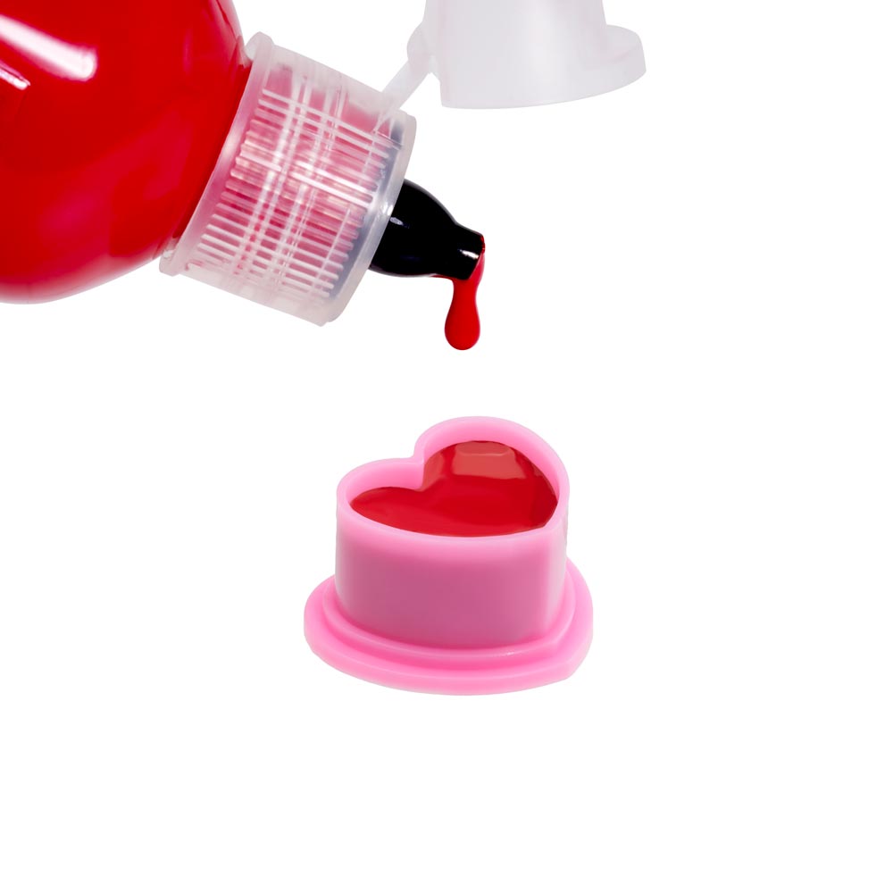 Saferly Heart Ink Caps — Bag of 500 — Pick Color and Size - Ultimate Beauty