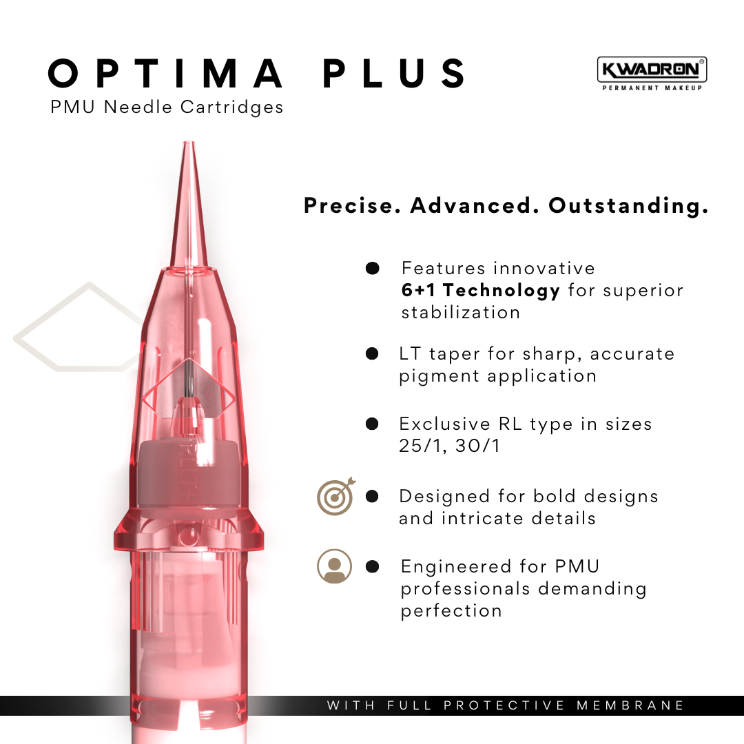 Kwadron Optima Plus PMU Cartridge Tattoo Needles — Box of 20