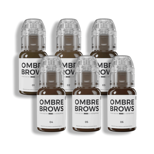 Paulina Osinkowska Ombre Brows 6 Bottle Set — Perma Blend — 1/2oz - Ultimate Beauty
