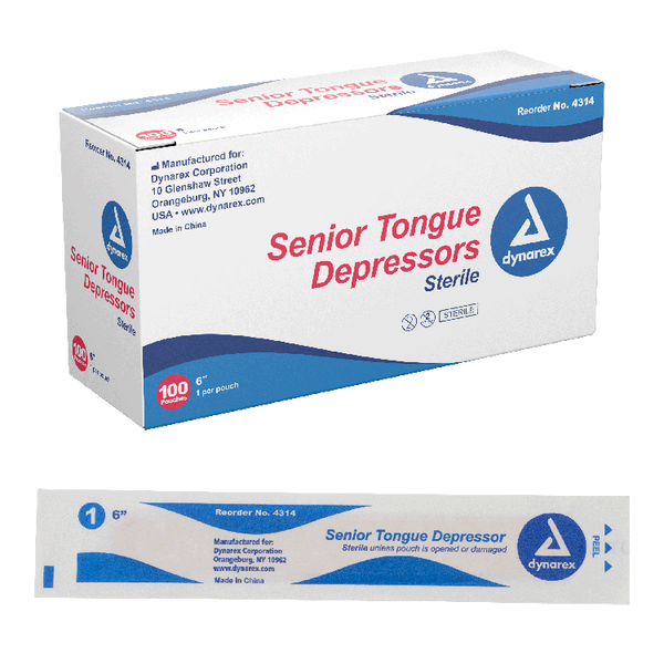 Sterile Tongue Depressors — Box of 100