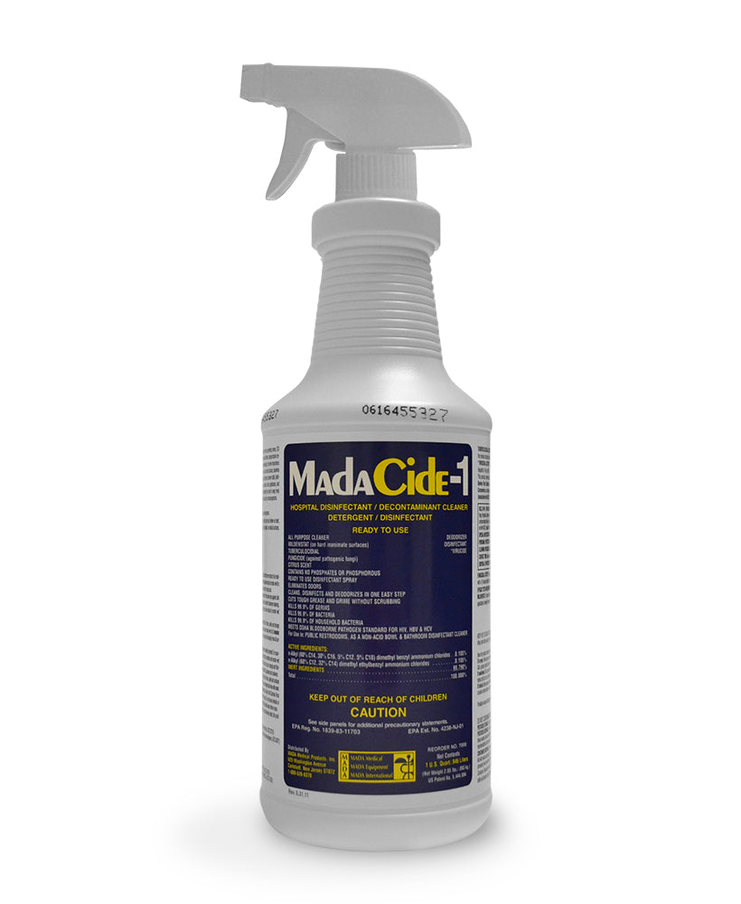 Madacide-1 Disinfectant/Decontaminant Cleaner — 32oz Spray Bottle - Ultimate Beauty