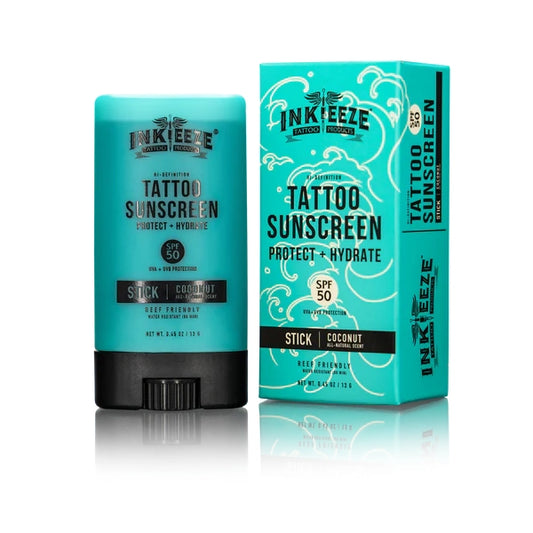 INK-EEZE Hi-Definition Tattoo Sunscreen Stick SPF 50 — 0.5oz - Ultimate Beauty