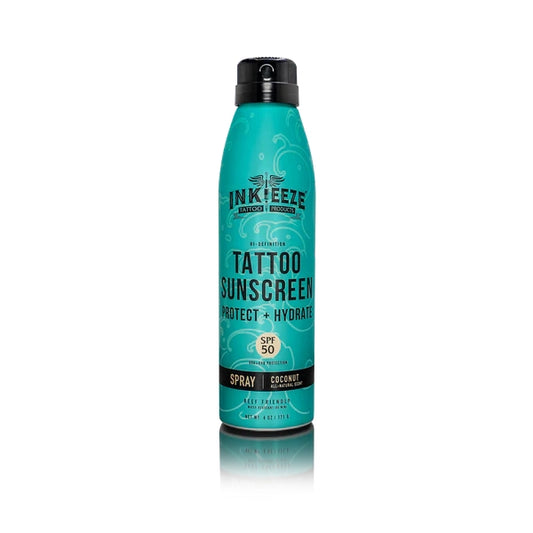 INK-EEZE Hi-Definition Tattoo Sunscreen Spray SPF 50 — 6oz - Ultimate Beauty