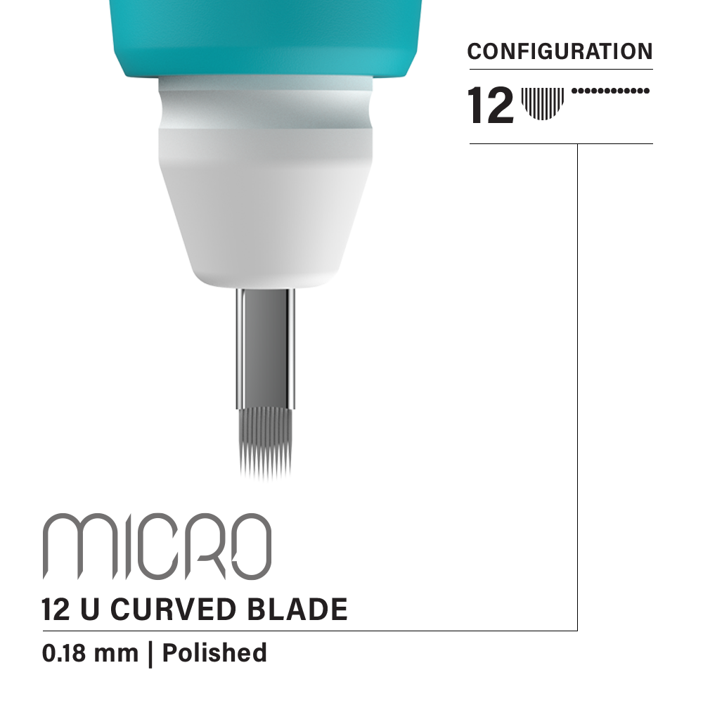 Vertix Micro Microblade - U Curved Blade - Pack of 10 Microblades - Ultimate Beauty