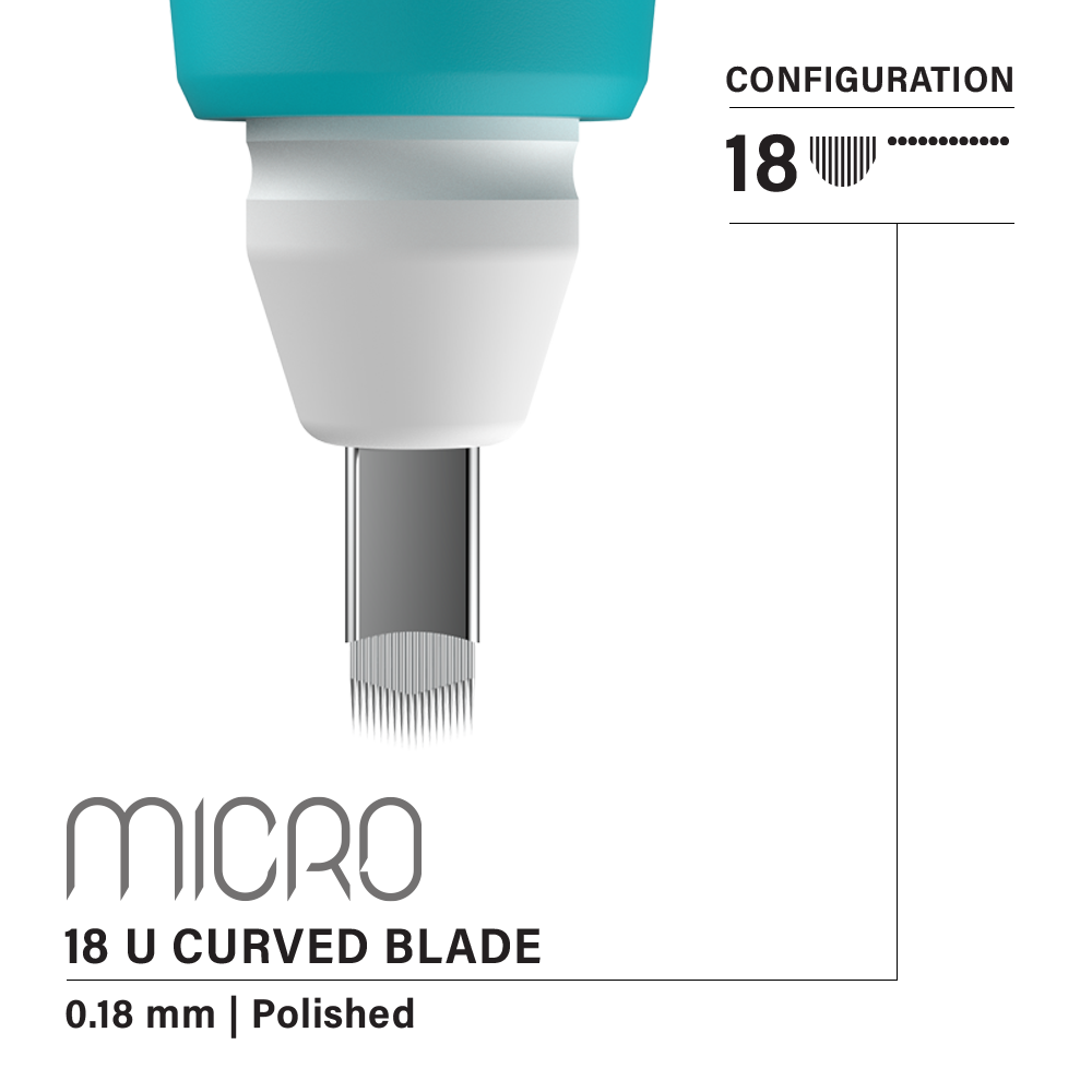 Vertix Micro Microblade - U Curved Blade - Pack of 10 Microblades - Ultimate Beauty
