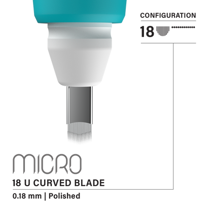 Vertix Micro Microblade - U Curved Blade - Pack of 10 Microblades - Ultimate Beauty