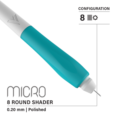 Vertix Micro Microblade - Round Shader Blade - Pack of 10 Microblades - Ultimate Beauty