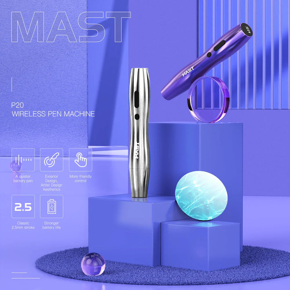 Dragonhawk Mast P20 Wireless Tattoo Machine with 1 Battery — Pick Color - Ultimate Beauty