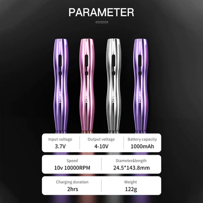 Dragonhawk Mast P20 Wireless Tattoo Machine with 1 Battery — Pick Color - Ultimate Beauty