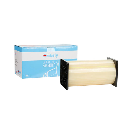 Saferly Medical Clear Barrier Film — 10" x 6" — One Roll of 1200 Perforated Sheets - Ultimate Beauty