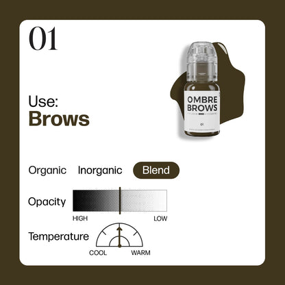 Paulina Osinkowska Ombre Brows 6 Bottle Set — Perma Blend — 1/2oz - Ultimate Beauty