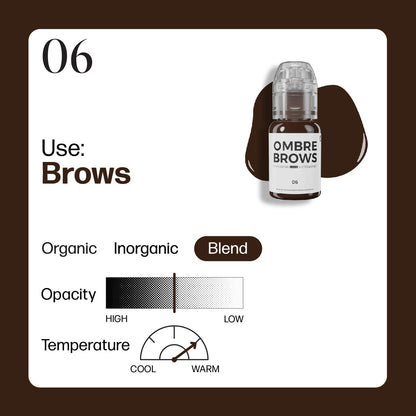 Paulina Osinkowska Ombre Brows 6 Bottle Set — Perma Blend — 1/2oz - Ultimate Beauty