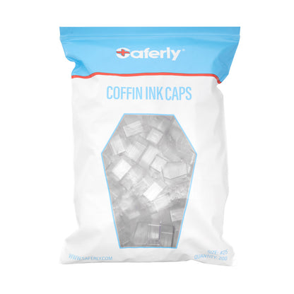 Saferly Coffin Ink Caps — #25 — Bag of 200 — Pick Color - Ultimate Beauty