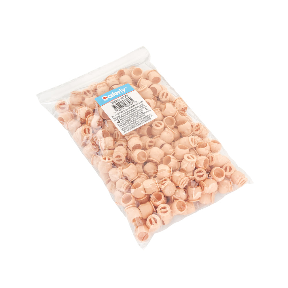 Saferly Cutie Doll Head Silicone Ink Caps —Size #16 (Large) — Bag of 200 - Ultimate Beauty