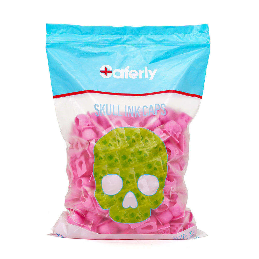 Saferly Skull Ink Caps — Size #16 (Large) — Bag of 200 - Ultimate Beauty