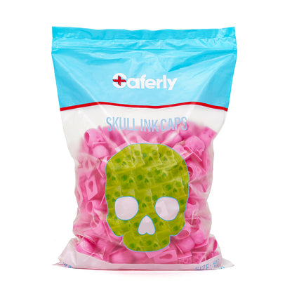 Saferly Skull Ink Caps — Size #16 (Large) — Bag of 200 - Ultimate Beauty