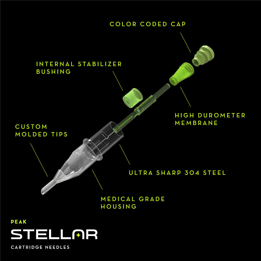 Peak Stellar Needle Cartridges — Box of 20 - Ultimate Beauty