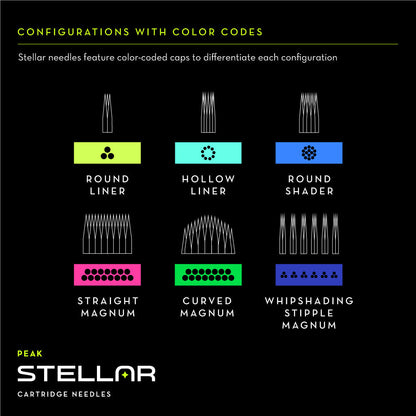 Peak Stellar Needle Cartridges — Box of 20 - Ultimate Beauty