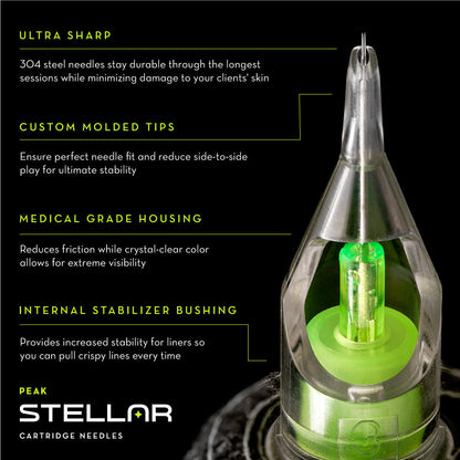 Peak Stellar Needle Cartridges — Box of 20 - Ultimate Beauty