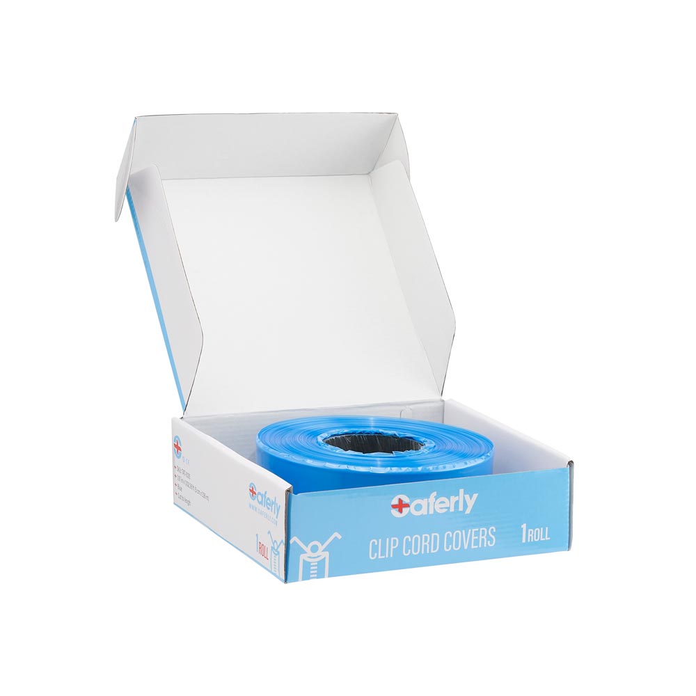 Saferly Clip Cord Sleeves + Machine Bags — Blue — Cut-to-Length Roll - Ultimate Beauty