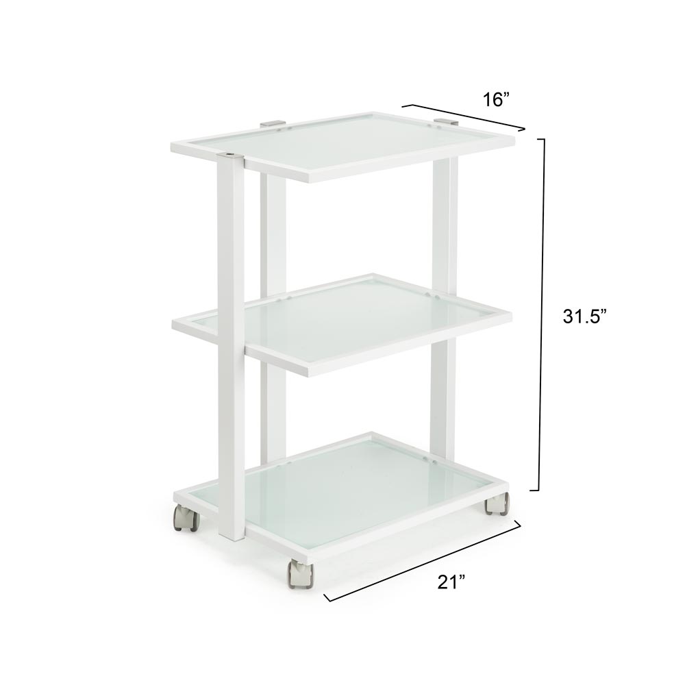 Fellowship Rolling Cart — White - Ultimate Beauty