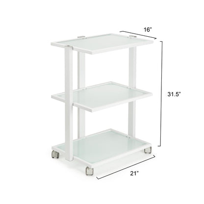 Fellowship Rolling Cart — White - Ultimate Beauty
