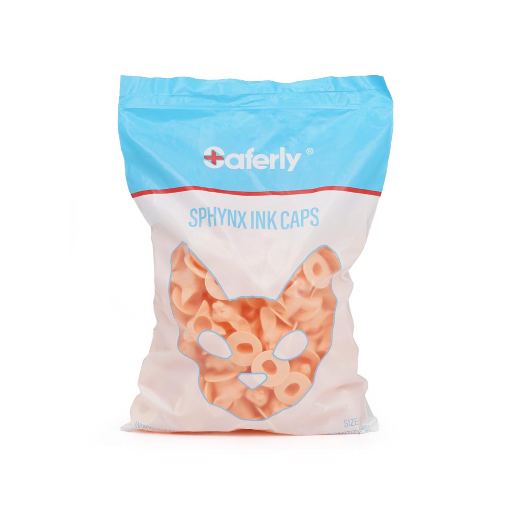 Saferly Sphynx Cat Ink Caps — Size #16 (Large) — Bag of 100 - Ultimate Beauty