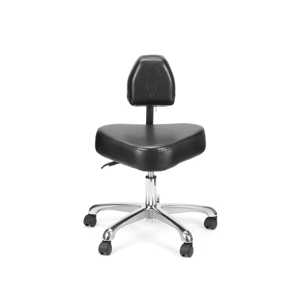 Precision Professional Tattoo Stool - Black and Silver - Ultimate Beauty