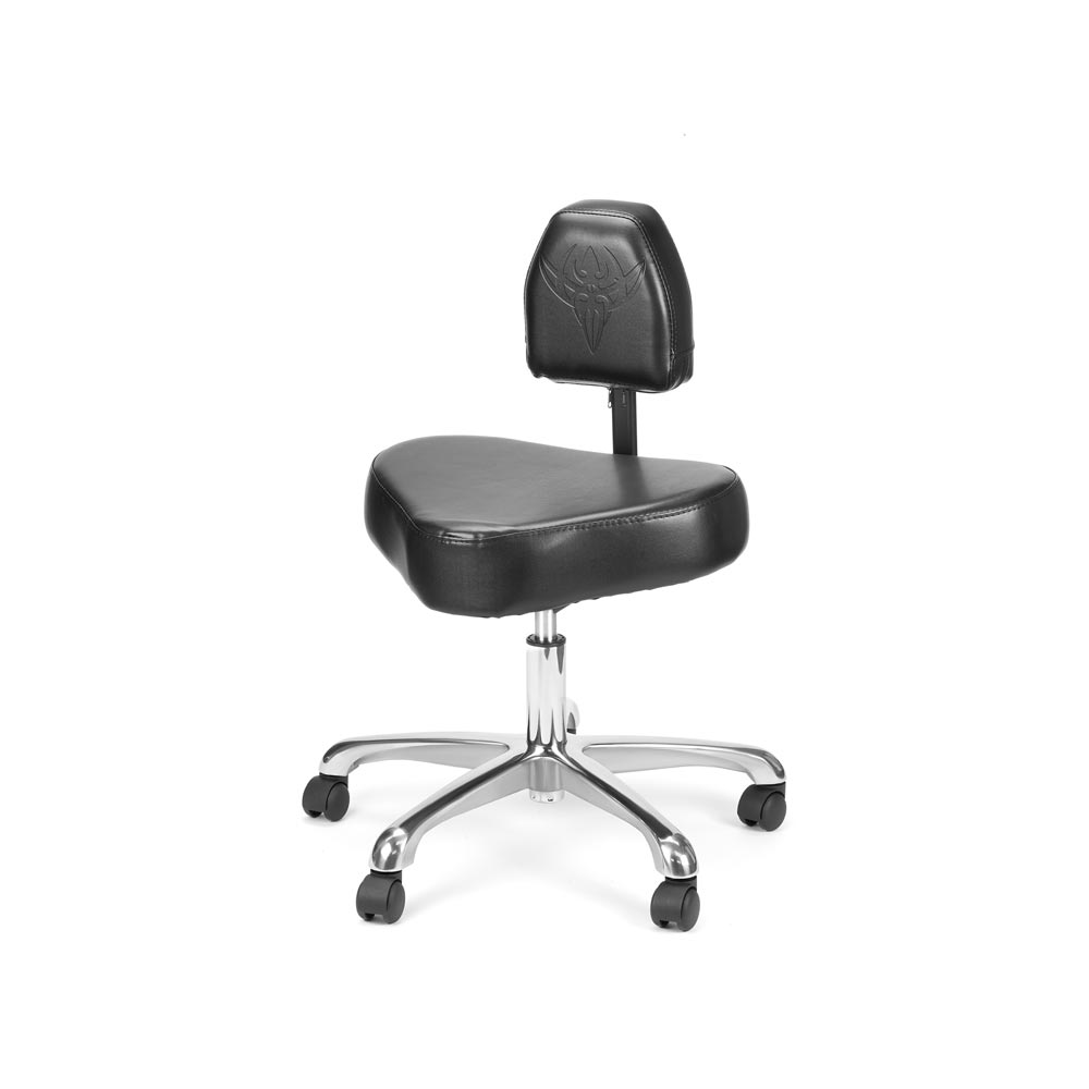 Precision Professional Tattoo Stool - Black and Silver - Ultimate Beauty