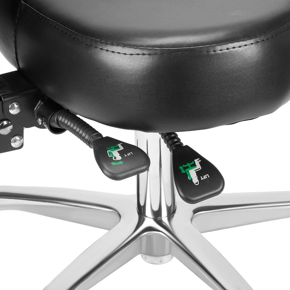 Precision Professional Tattoo Stool - Black and Silver - Ultimate Beauty