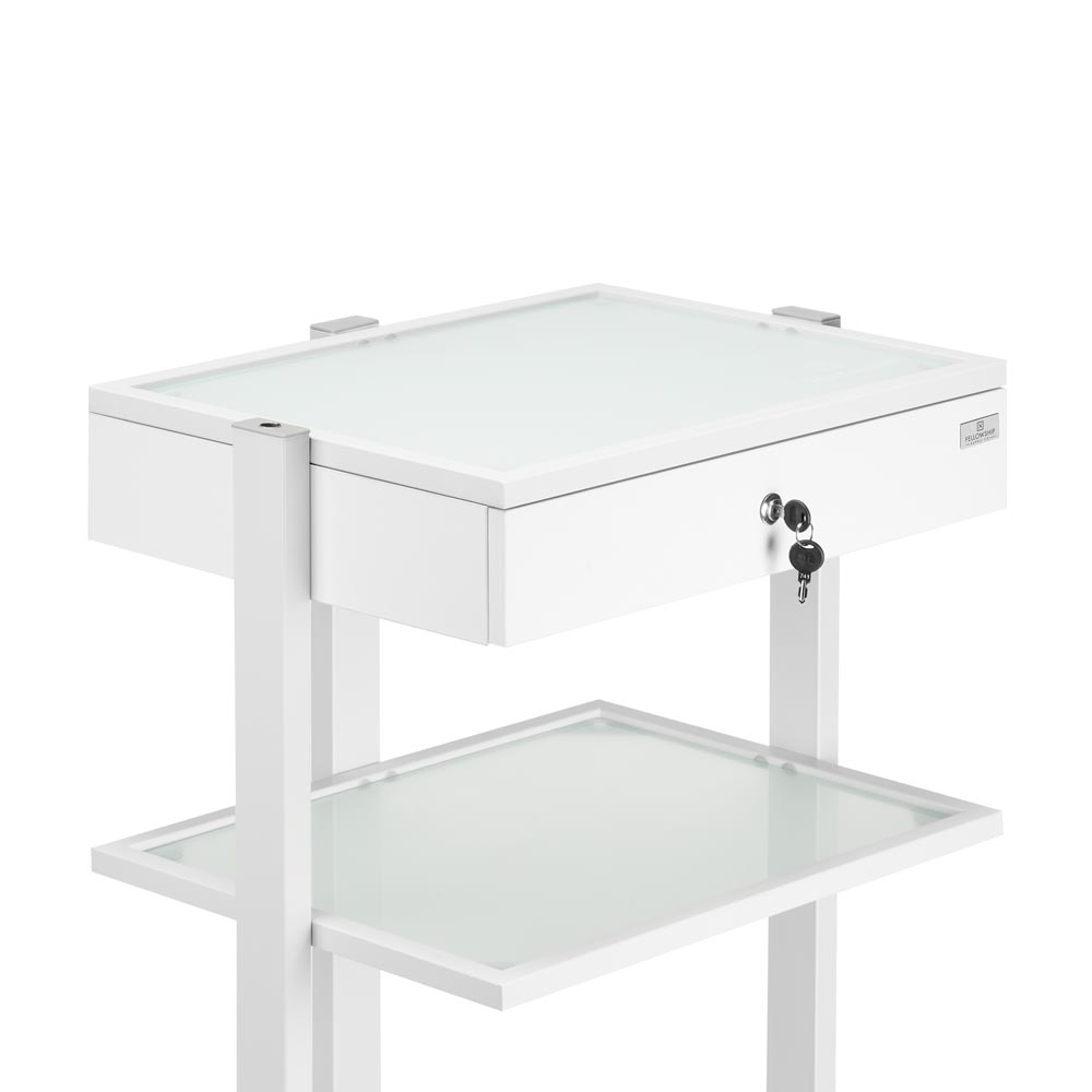 Fellowship Locking Cabinet for Rolling Cart — White - Ultimate Beauty