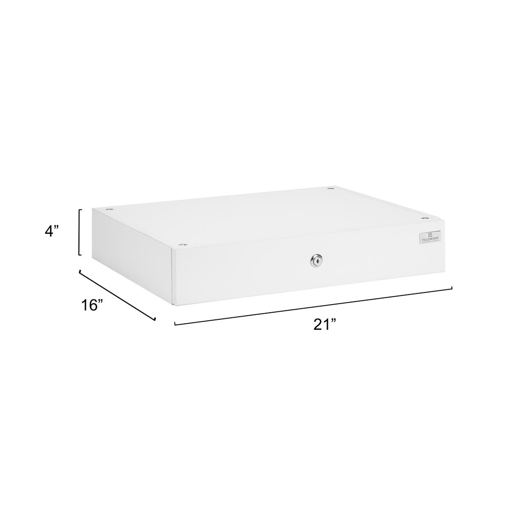 Fellowship Locking Cabinet for Rolling Cart — White - Ultimate Beauty