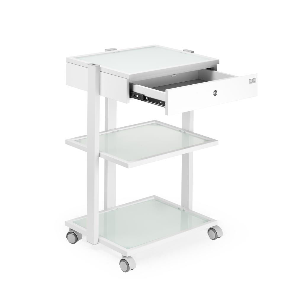 Fellowship Locking Cabinet for Rolling Cart — White - Ultimate Beauty