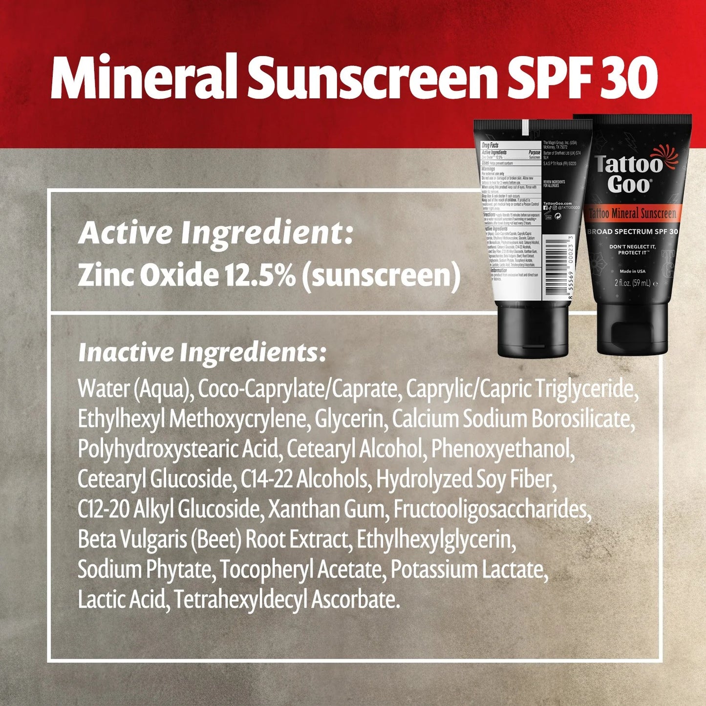 Tattoo Goo Mineral Sunscreen — SPF 30 - Ultimate Beauty