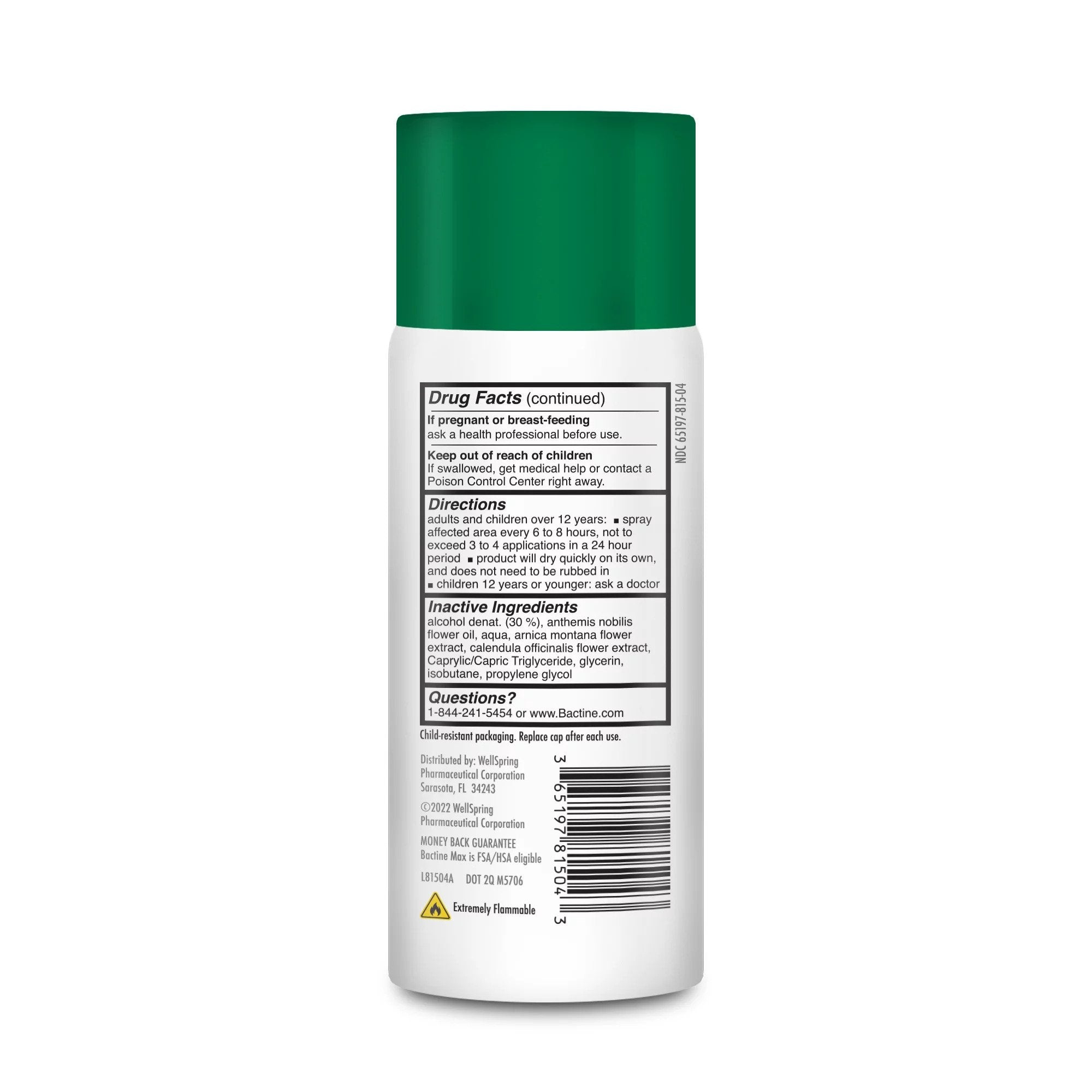 Bactine Max Dry Spray — 4oz Bottle