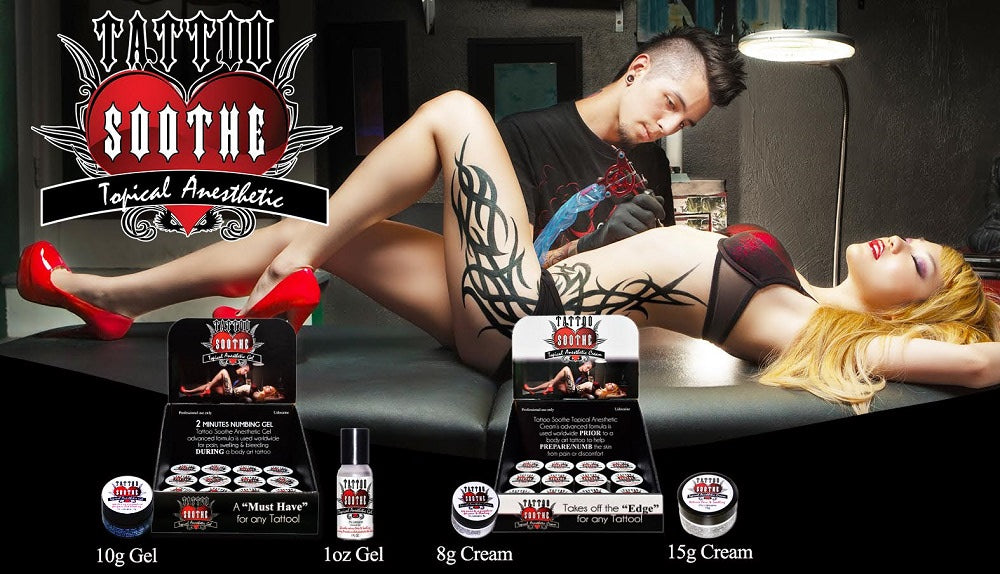 Tattoo Soothe Gel Display — Topical Anesthetic — 12 Jars - Ultimate Beauty