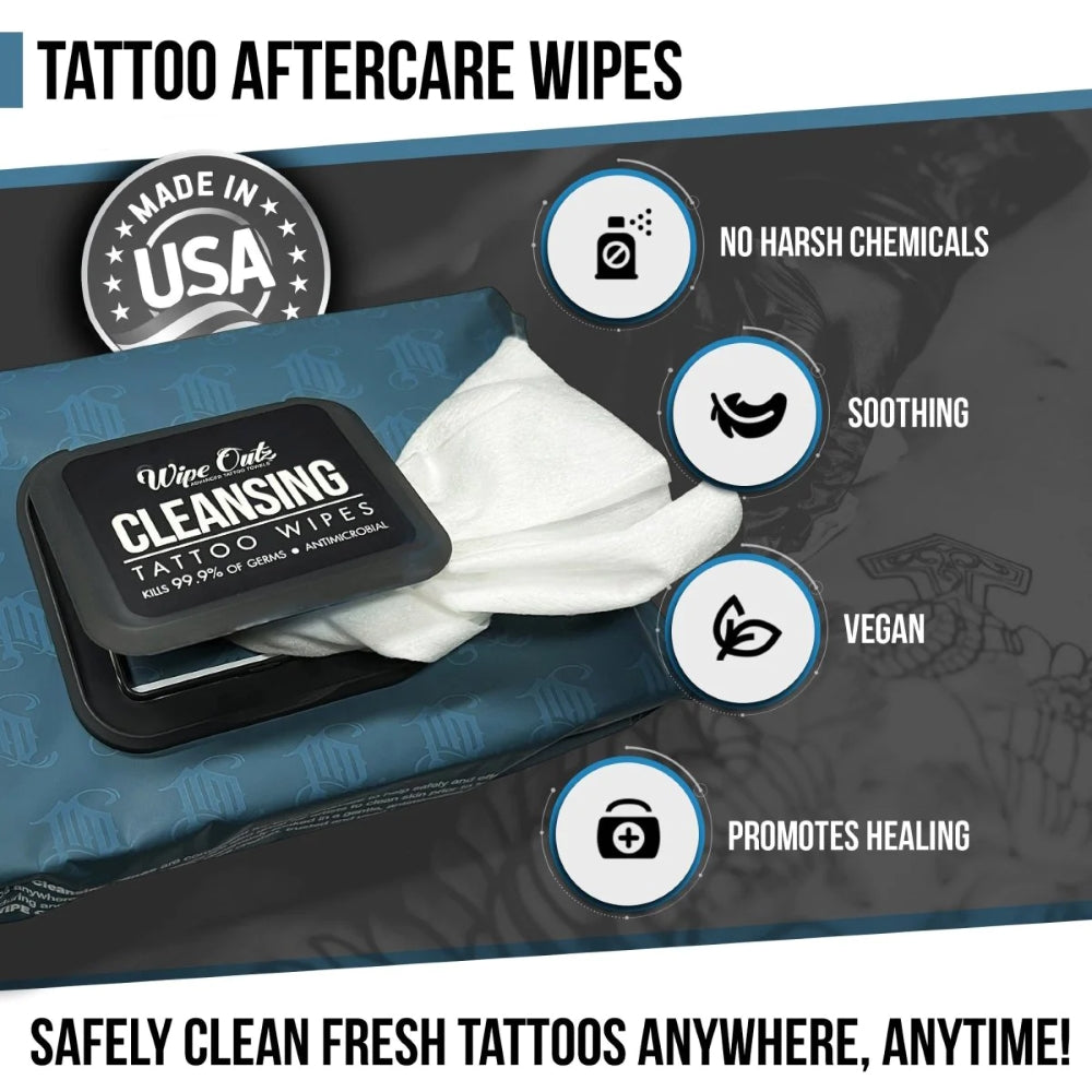 Wipe Outz Cleansing Tattoo Wipes — Pack of 40