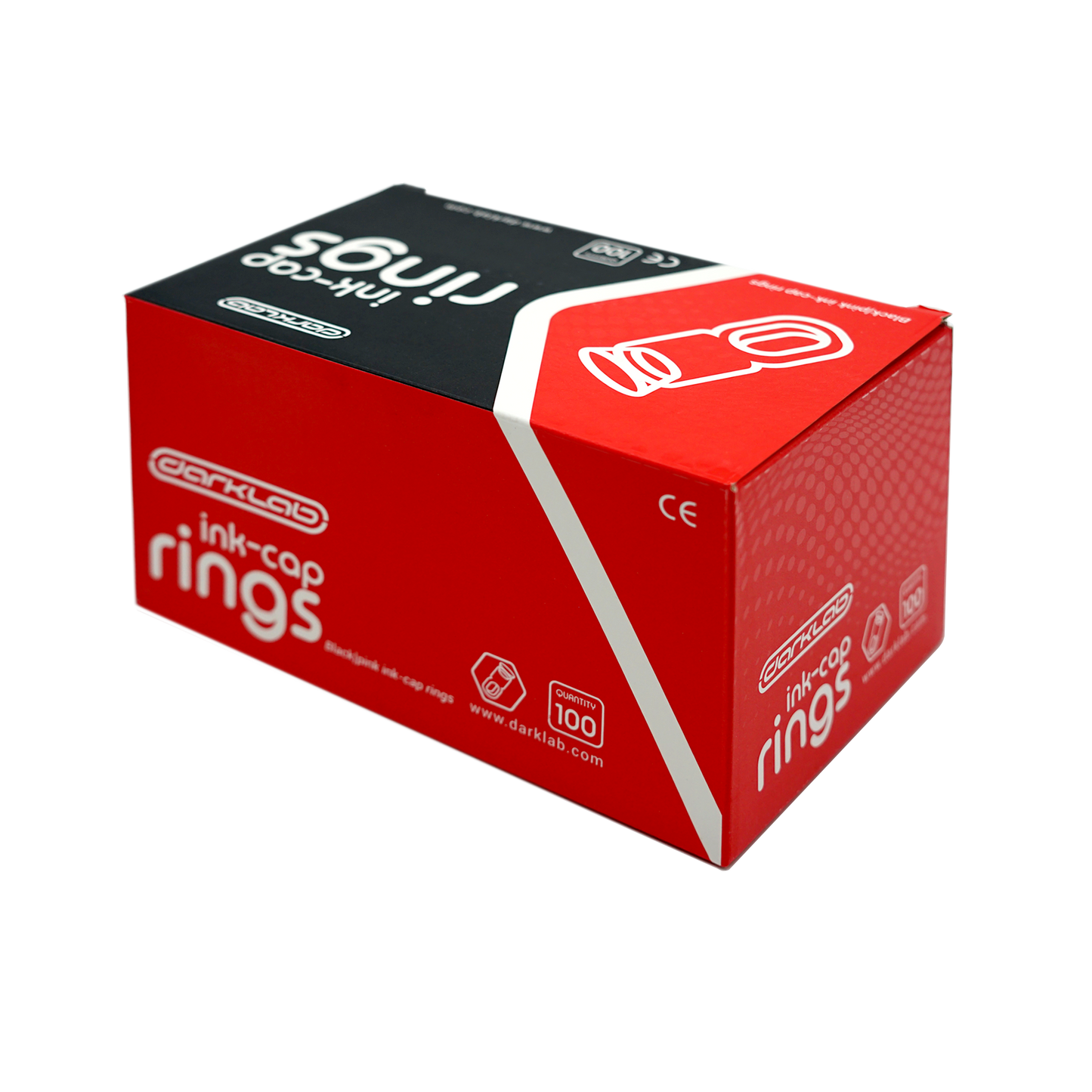 Ink Cap Rings 100pcs 50 Black/50 pink - Ultimate Beauty