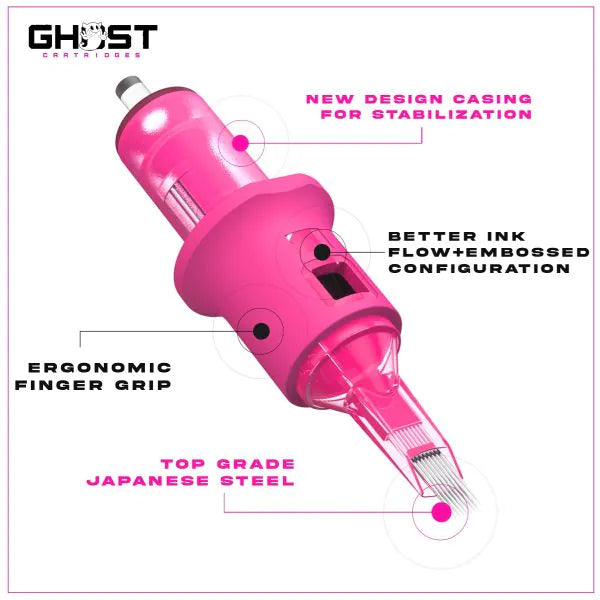 Ghost Tattoo Needle Cartridges — Liners — Box of 20 - Ultimate Beauty