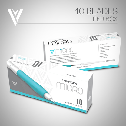 Vertix Micro Microblade - Round Shader Blade - Pack of 10 Microblades - Ultimate Beauty