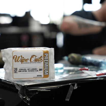 Wipe Outz Premium Dry White Tattoo Towels - Ultimate Beauty