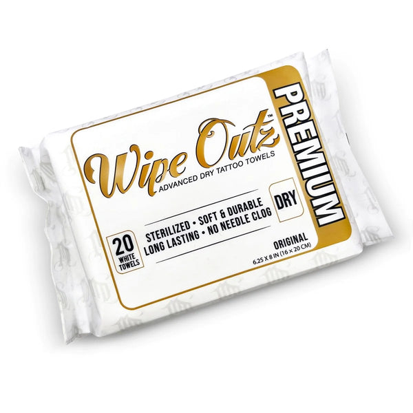 Wipe Outz Premium Dry White Tattoo Towels